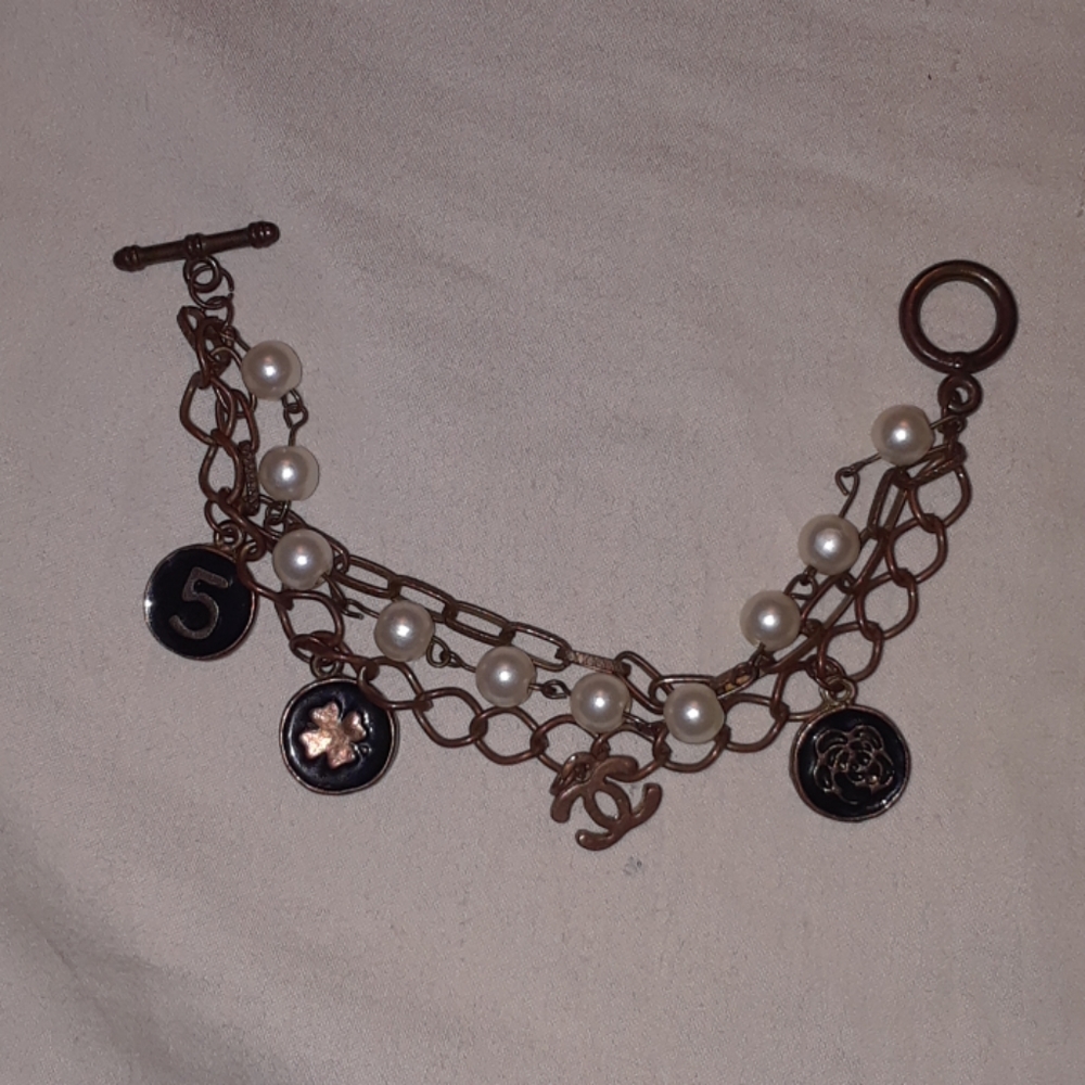 Vintage Chanel Toggle Charm Bracelet